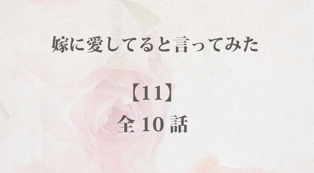 ”嫁に愛してると言ってみた”【11】『クリスマスプレゼント』など全10話